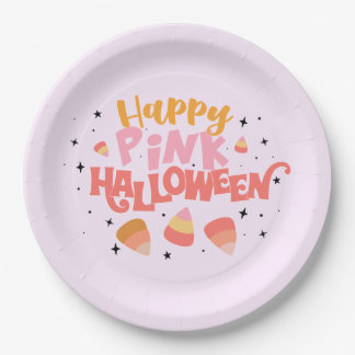 Happy Pink Halloween Paper Bord