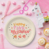 Happy Pink Halloween Paper Bord (Feest)