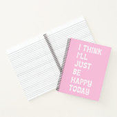 Happy Pink Inspirerend Citaat Whimsical Lettering Notitieboek (Binnen)
