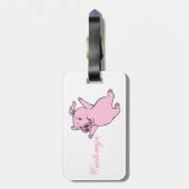 Happy Pink Jumping Thunder_Cove Bagagelabel (Achterkant verticaal)
