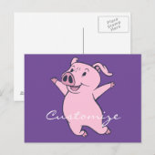 Happy Pink Jumping Thunder_Cove Briefkaart (Voorkant / Achterkant)