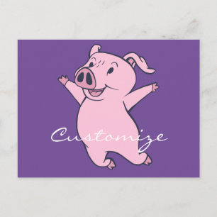 Happy Pink Jumping Thunder_Cove Briefkaart