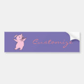 Happy Pink Jumping Thunder_Cove Bumpersticker (Voorkant)