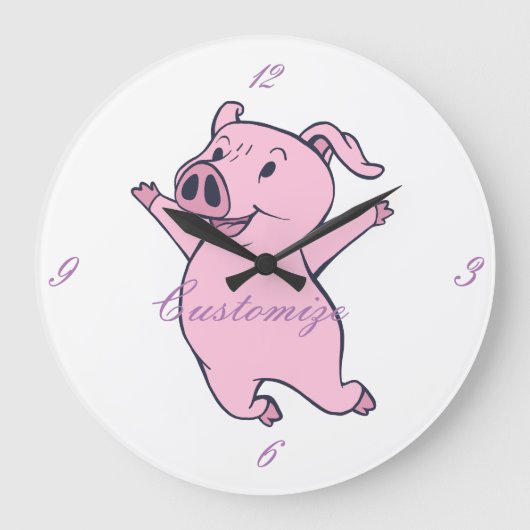 Happy Pink Jumping Thunder_Cove Grote Klok (Voorkant)