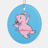 Happy Pink Jumping Thunder_Cove Keramisch Ornament (Links)