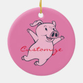 Happy Pink Jumping Thunder_Cove Keramisch Ornament (Achterkant)