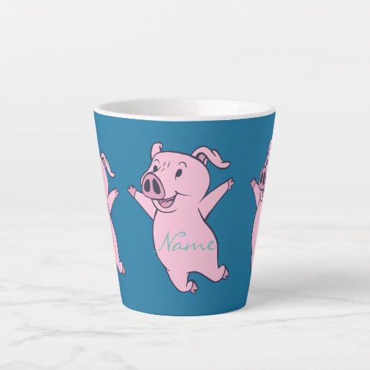 Happy Pink Jumping Thunder_Cove Latte Mok (Voorkant)
