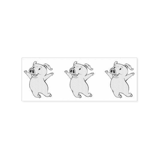 Happy Pink Jumping Thunder_Cove Rubberstempel (Gestempeld)