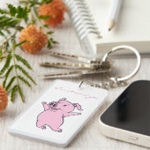 Happy Pink Jumping Thunder_Cove Sleutelhanger (Voorkant Rechts)