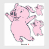 Happy Pink Jumping Thunder_Cove Sticker (Vel)