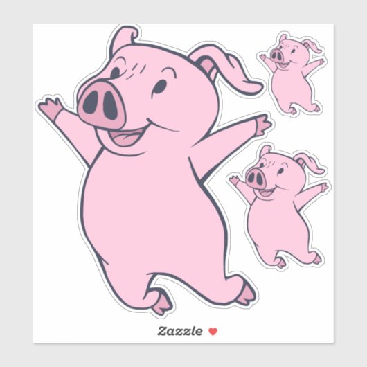 Happy Pink Jumping Thunder_Cove Sticker (Vel)