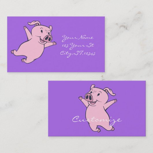 Happy Pink Jumping Thunder_Cove Visitekaartje (Voorkant / Achterkant)