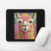 Happy Pink Lama Alpaca Sticker Muismat (Met muis)