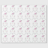 Happy Pink Snowman Cadeaupapier (Vlak)
