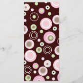 Happy Pink Stippen Baby shower Menu Kaart (Achterkant)