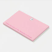 Happy Pink Tooth en Brush Post-it® Notes (Schuin)