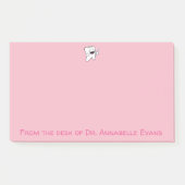 Happy Pink Tooth en Brush Post-it® Notes (Voorkant)