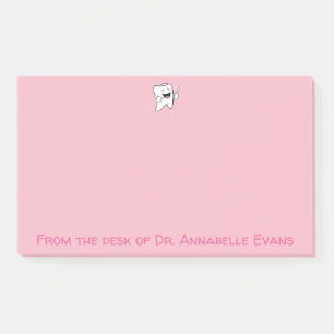 Happy Pink Tooth en Brush Post-it® Notes