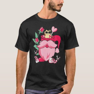 Happy Pink Valentijnsdag Cat in de koffiebeker G T-shirt