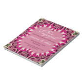 Happy Pink Verloving Budget Invitation notitieblok (Linkerzijde)