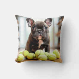 🐕 Happy Pinscher Pup met Tennisbal Kussen