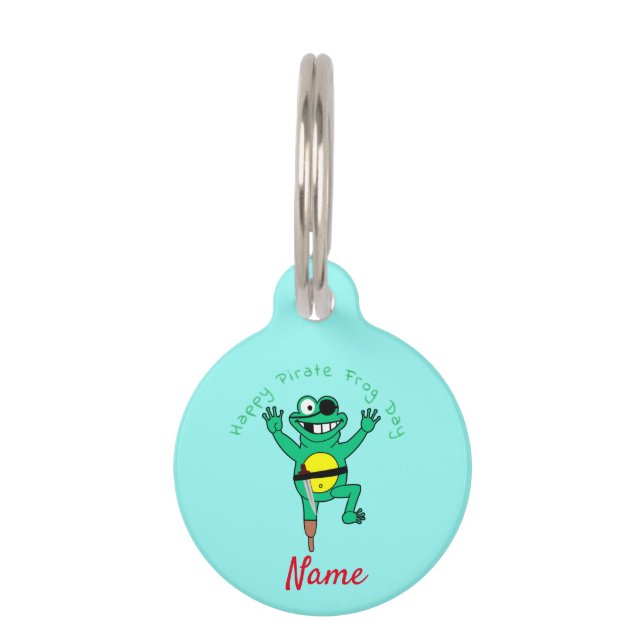 Happy Pirate Frog Day Thunder_Cove Huisdierpenning (Voorkant)