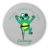 Happy Pirate Frog Day Thunder_Cove Keramische Knop (Voorkant)