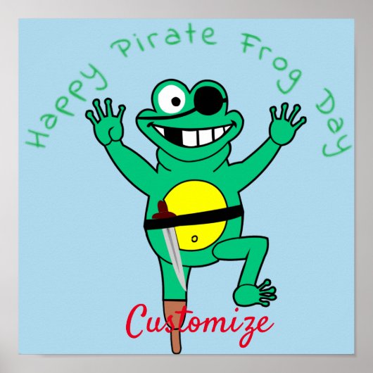 Happy Pirate Frog Day Thunder_Cove Poster (Voorkant)