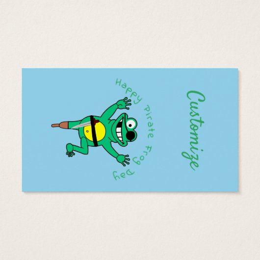 Happy Pirate Frog Day Thunder_Cove Visitekaartje (Achterkant)