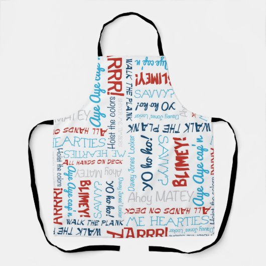 Happy Pirate Party Slogans Schort (Voorkant)