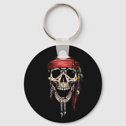 Happy Pirate Skull Ghost Royal Sleutelhanger (Voorkant)