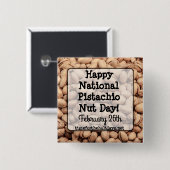 Happy Pistachio Nut Day 26 februari Button (Voorkant /achterkant)