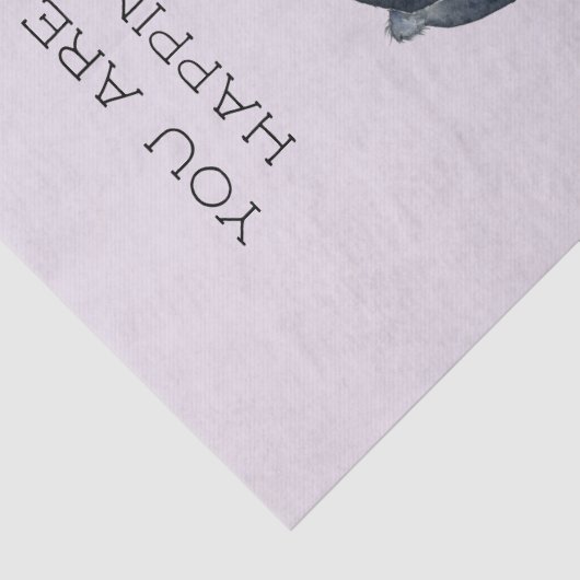 Happy Pit Bull Dog Art Tissuepapier (Detail)