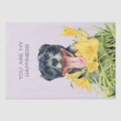 Happy Pit Bull Dog Art Tissuepapier (Voorkant)