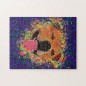 Happy Pit Bull Pop Art Legpuzzel (Horizontaal)