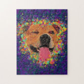 Happy Pit Bull Pop Art Legpuzzel (Verticaal)