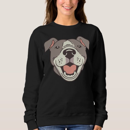 Happy Pit Bulls Paws op rood Trui (Voorkant)