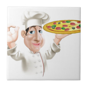 Happy Pizza Chef Tegeltje
