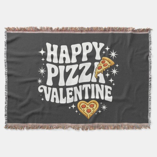 Happy Pizza Valentine Funny Pizza Love Design Deken (Voorkant)