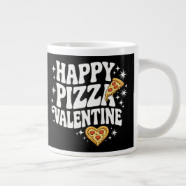 Happy Pizza Valentine Funny Pizza Love Design Grote Koffiekop