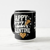 Happy Pizza Valentine Funny Pizza Love Design Mok (Voorkant links)