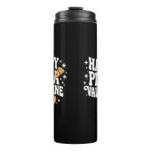 Happy Pizza Valentine Funny Pizza Love Design Thermosbeker (Voorkant)