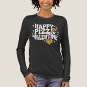 Happy Pizza Valentine Funny Pizza Love Design Tri-Blend Shirt (Voorkant)