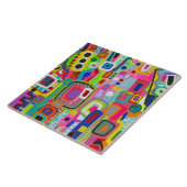 Happy Place 6 x 6 keramische Tegel Tegeltje (Zijkant)