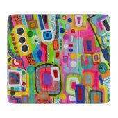 Happy Place 6 x 7 Deco glazen snijplank (Voorkant)