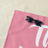 Happy Place aangepaste badhanddoek (In situ)