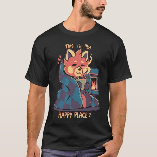 Happy Place at the Fireplace T-shirt (Voorkant)