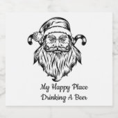 Happy Place Bier Etiket (Enkel label)