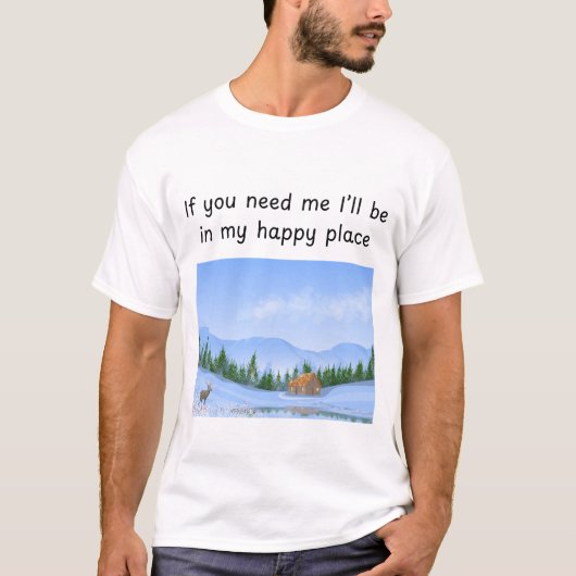 Happy Place Cabin T-shirt (Voorkant)