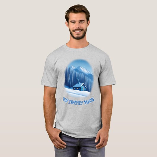 Happy Place Cabin T-shirt (Voorkant volledig)